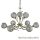 ALADDIN 5579-9AB Bellis II 9Lt Pendant - Antique Brass > Clear Glass Shade