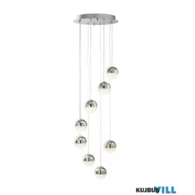   ALADDIN 5848-8CC Marbles 8Lt Multi-Drop Pendant -  Chrome, Crushed Ice Shade