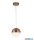 ALADDIN 5881CU Marbles LED Pendant - Copper, Crushed Ice Shade - 25cm