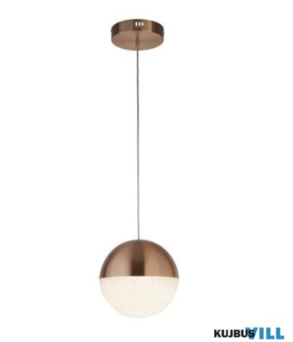 ALADDIN 5881CU Marbles LED Pendant - Copper, Crushed Ice Shade - 25cm