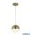 ALADDIN 5881SB Marbles LED Pendant - Satin Brass, Crushed Ice Shade - 25cm