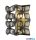 ALADDIN 59811-1BSB Iris Wall Light - Brass, Black Metal > Crystal