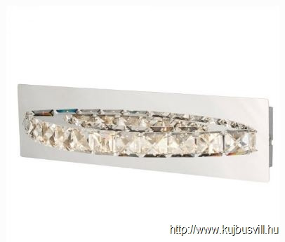 ALADDIN 6002CC CLOVER LED CURVED WALL BRACKET, CLEAR CRYSTAL, CHROME