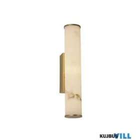   ALADDIN 61185-1GO Wales LED Wall Light, Matt Gold Metal with Marble Resin