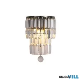   ALADDIN 61321-2AB Empire 2LT Wall Light, Antique Brass with Clear Crystal