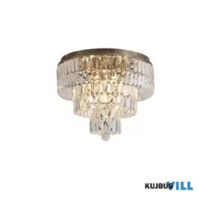   ALADDIN 61321-6AB Empire 6Lt Flush, Antique Brass Metal & Clear Crystal