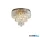 ALADDIN 61321-6AB Empire 6Lt Flush, Antique Brass Metal & Clear Crystal