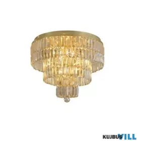   ALADDIN 61321-6SB Empire 6lt Flush, Satin Brass and Champagne Glass - IP44