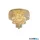 ALADDIN 61321-6SB Empire 6lt Flush, Satin Brass and Champagne Glass - IP44