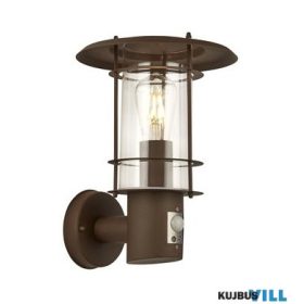   ALADDIN 6211RUS Edgeware Outdoor Wall Light + Sensor  - Rust Brown, IP44