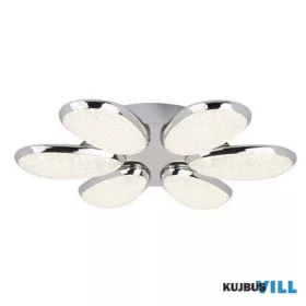   ALADDIN 6216-6CC Lori LED 6Lt Flush - Chrome & Crushed Ice Effect Shade