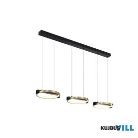   ALADDIN 62330-3GO Aerial 3Lt LED Bar Pendant, Gold and Black Metal