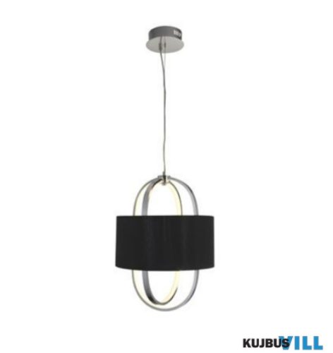 ALADDIN 62802CC Madrid LED Pendant -Chrome > Opal, Black Shade