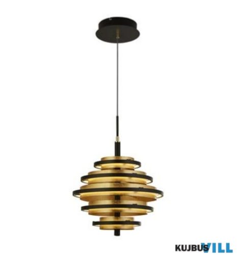 ALADDIN 6375-5BG Hive 5Lt LED Pendant -Black Metal > Gold Leaf