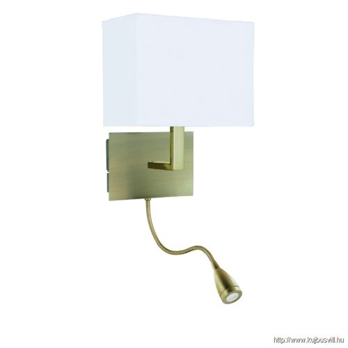 ALADDIN 6519AB Hotel LED 2Lt Adjustable Wall Light - Antique Brass
