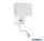 ALADDIN 6519CC Hotel Wall Light - Chrome Metal & White Fabric Shade