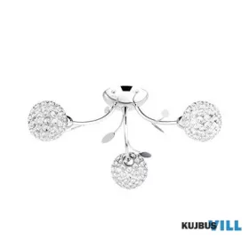   ALADDIN 6573-3CC Bellis II 3Lt Semi-Flush - Chrome & Clear Glass