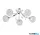 ALADDIN 6575-5CC Bellis II 5Lt Semi-Flush - Chrome & Clear Glass Beads