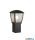 ALADDIN 6591-450 Seattle Outdoor Post - Black > Clear Frosted Panels, IP44