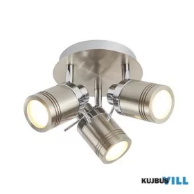   ALADDIN 6603SS Samson 3Lt Round Spotlight  - Satin Silver Metal