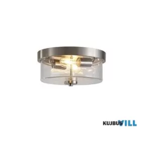   ALADDIN 66210-2SS Preston 2Lt Flush, Satin Silver with Seeded Glass