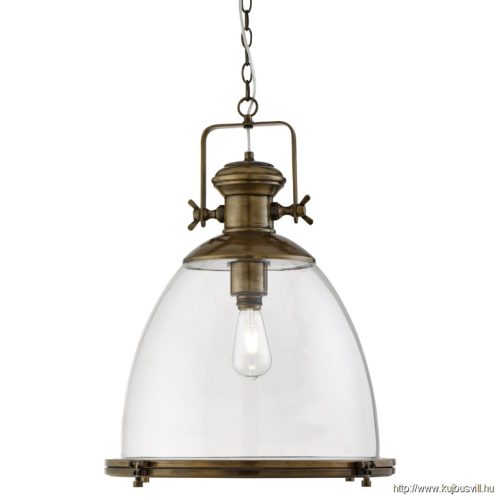 ALADDIN 6659 Industrial Pendant - Painted Antique Brass > Clear Glass