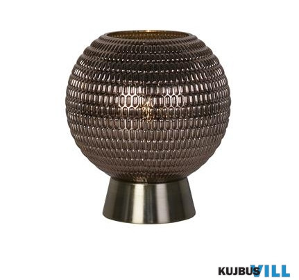 ALADDIN 67008AB Mila Table Lamp - Antique Brass Metal > Brown Glass