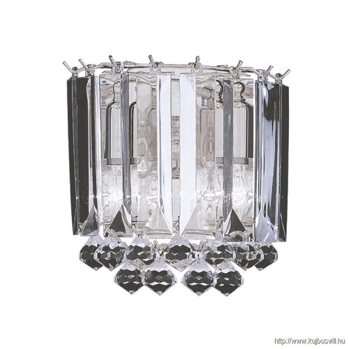 ALADDIN 6711-2CC Sigma 2Lt Wall Light - Chrome > Clear Acrylic Rods