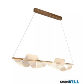   ALADDIN 67304GO Lux&Belle LED Bar Pendant-Painted Gold Metal & Clear Acrylic