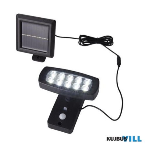 ALADDIN 67423BK-PIR Solar LED Wall Light - Black ABS > Clear PC