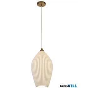   ALADDIN 67823-1WH Lux & Belle Ceiling Pendant - White Ceramic & Antique Brass