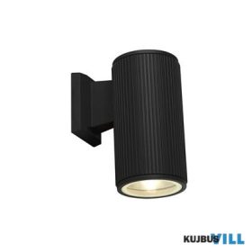   ALADDIN 6871BK Hamburg Outdoor Wall Light - Black Metal & Glass