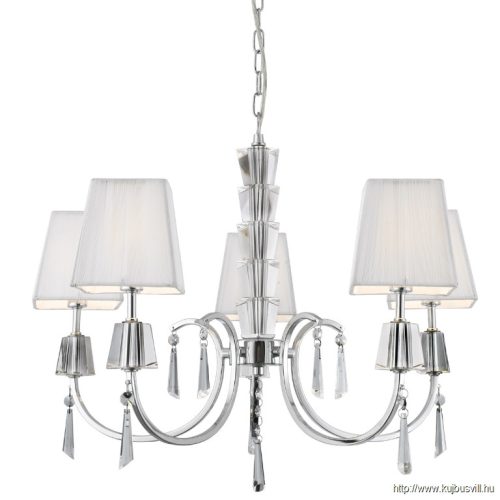 ALADDIN 6885-5CC Portico 5Lt Pendant- Chrome/Acrylic > String Shades