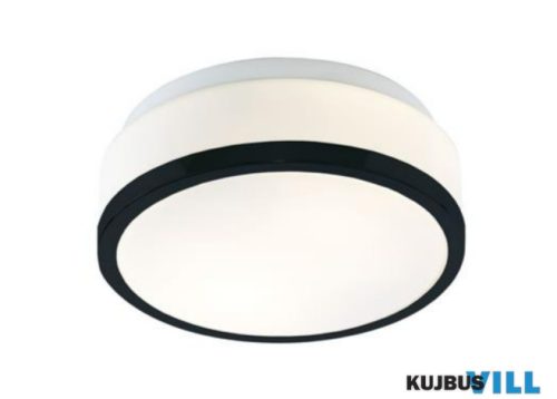 ALADDIN 7039-28BK Cheese 2Lt Flush - Black, White Glass Shade, IP44