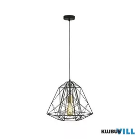 ALADDIN 7271BK Geometric Cage Pendant - Matt Black Metal