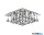 ALADDIN 7304-4CC Hanna 4Lt Flush -  Chrome & Clear Crystal Drops