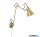 ALADDIN 7403PB Swing Arm Wall Light - Brass with Black Highlights