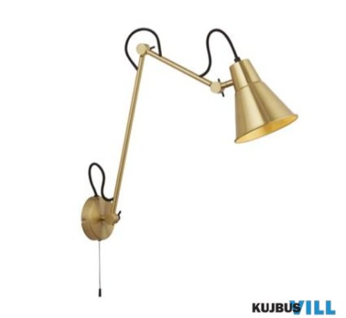 ALADDIN 7403PB Swing Arm Wall Light - Brass with Black Highlights