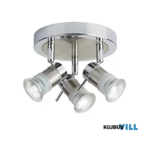   ALADDIN 7443CC-LED Aries 3Lt Round Spotlight -  Chrome, Satin Silver, IP44