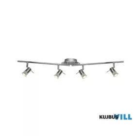   ALADDIN 7444CC-LED Aries 4Lt Split Bar Spotlight - Chrome & Satin Silver Metal