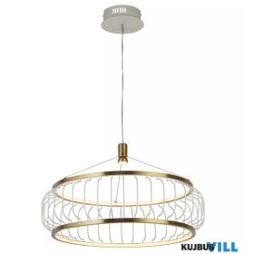   ALADDIN 75091-1SB Lux & Belle LED Ceiling Pendant - Satin Brass & White Metal