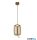 ALADDIN 75132-1AM Lisbon LED Pendant - Satin Brass > Amber Glass