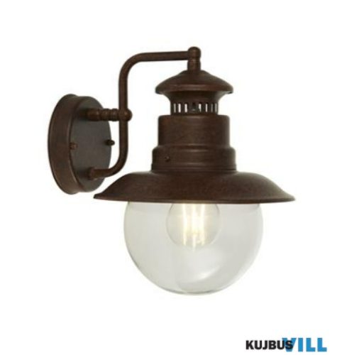 ALADDIN 7652RU Station Outdoor Wall Light- Rustic Brown > Clear Glass