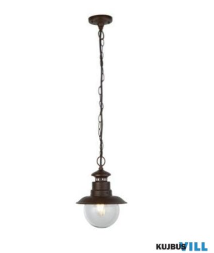 ALADDIN 7653RU Station Outdoor Pendant - Rustic Brown > Clear Glass, IP44