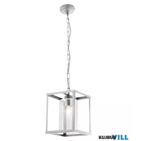   ALADDIN 7871SS Lux & Belle Pendant - Satin Silver & Clear Glass