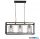 ALADDIN 7877-3SB Lux&Belle 3LT Pendant-MattBlack&SatinBrass Metal,Clear Glass