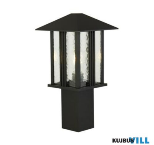 ALADDIN 7925-450 Venice 450mm Outdoor Post- Black Metal With Water Glass,IP44