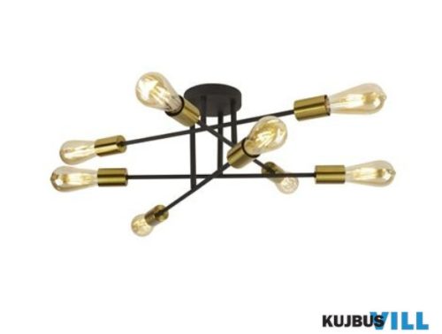 ALADDIN 8048-8BK Armstrong 8Lt Ceiling Light - Black > Satin Brass Metal