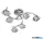 ALADDIN 8086-6CC Sculptured Ice II 6Lt Flush - Chrome & Glass