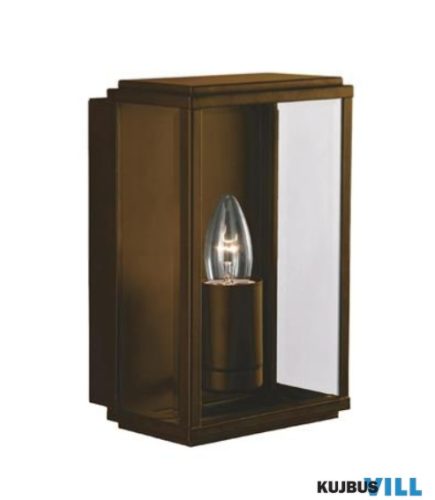 ALADDIN 8204RUS Box Outdoor Wall > Porch Light - Rustic Brown > Glass